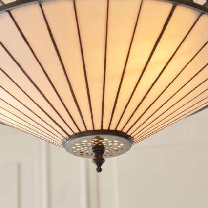 Endon 111870 - Lustre com corrente Tiffany FARGO 3xE27/10W/230V Ø 41,5 cm