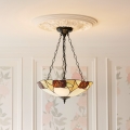 Endon 111879 - Lustre suspenso por corrente Tiffany INGRAM 3xE27/10W/230V Ø 45 cm