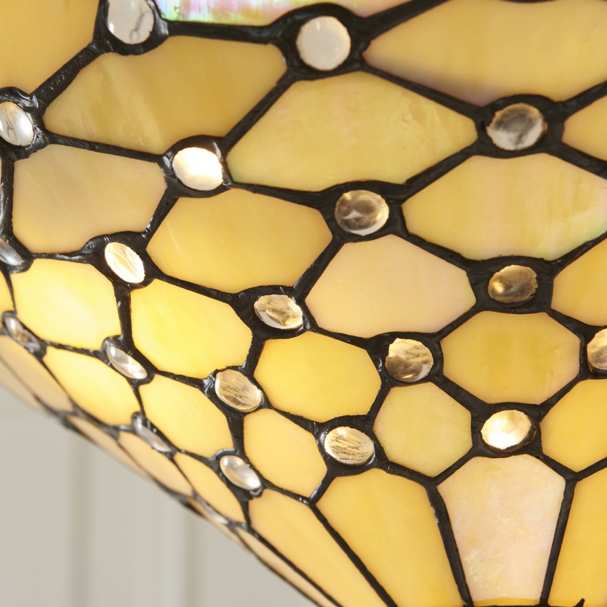 Endon 111884 - Lustre suspenso com corrente Tiffany PEARL 3xE27/10W/230V Ø 37 cm