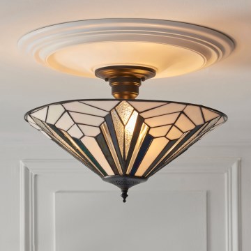 Endon 111895 - Lustre de teto sobreposto Tiffany ASTORIA 3xE27/10W/230V Ø 48 cm