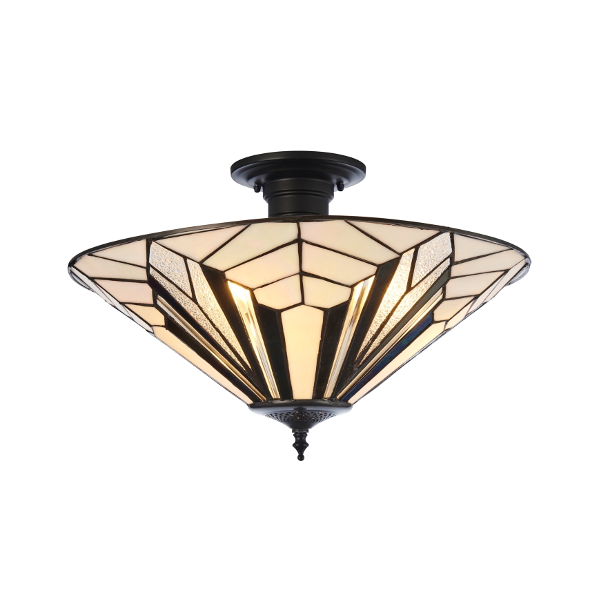 Endon 111895 - Lustre de teto sobreposto Tiffany ASTORIA 3xE27/10W/230V Ø 48 cm