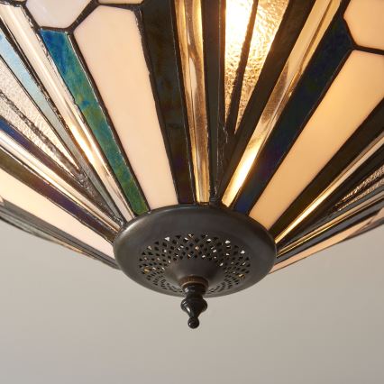 Endon 111895 - Lustre de teto sobreposto Tiffany ASTORIA 3xE27/10W/230V Ø 48 cm