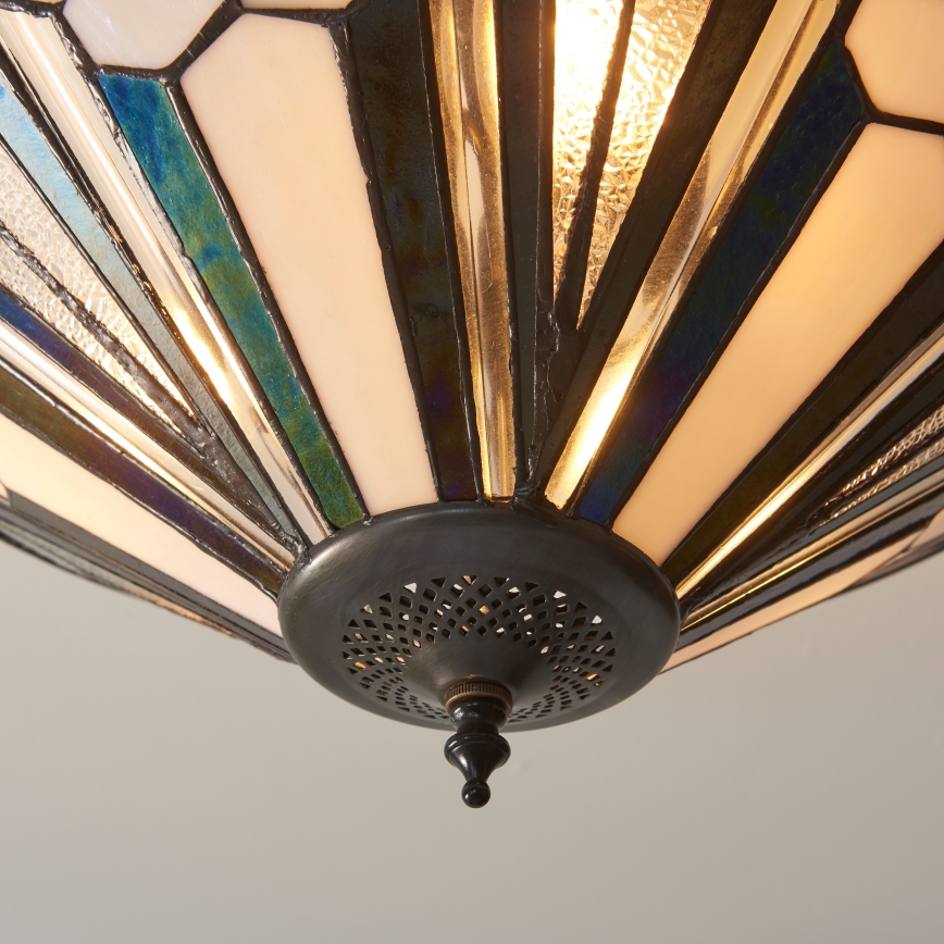 Endon 111895 - Lustre de teto sobreposto Tiffany ASTORIA 3xE27/10W/230V Ø 48 cm