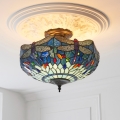 Endon 111897 - Lustre de teto Tiffany DRAGONFLY 3xE27/10W/230V Ø 41 cm