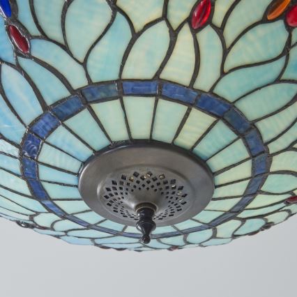 Endon 111899 - Candeeiro de tecto Tiffany DRAGONFLY 3xE27/10W/230V Ø 50 cm