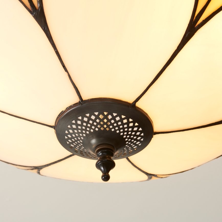 Endon 111907 - Lustre de tecto sobreposto Tiffany INGRAM 3xE27/10W/230V diâmetro 45 cm