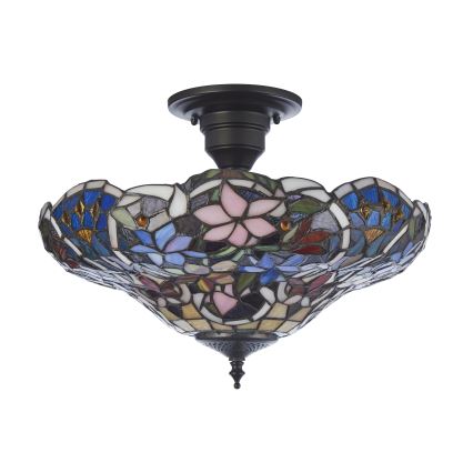Endon 111915 - Lustre de teto de superfície Tiffany SULLIVAN 3xE27/10W/230V Ø 40 cm
