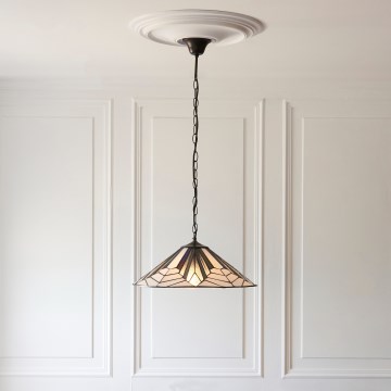 Endon 111922 - Lustre com corrente Tiffany ASTORIA 3xE27/10W/230V Ø 48 cm