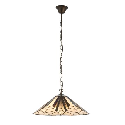 Endon 111922 - Lustre com corrente Tiffany ASTORIA 3xE27/10W/230V Ø 48 cm
