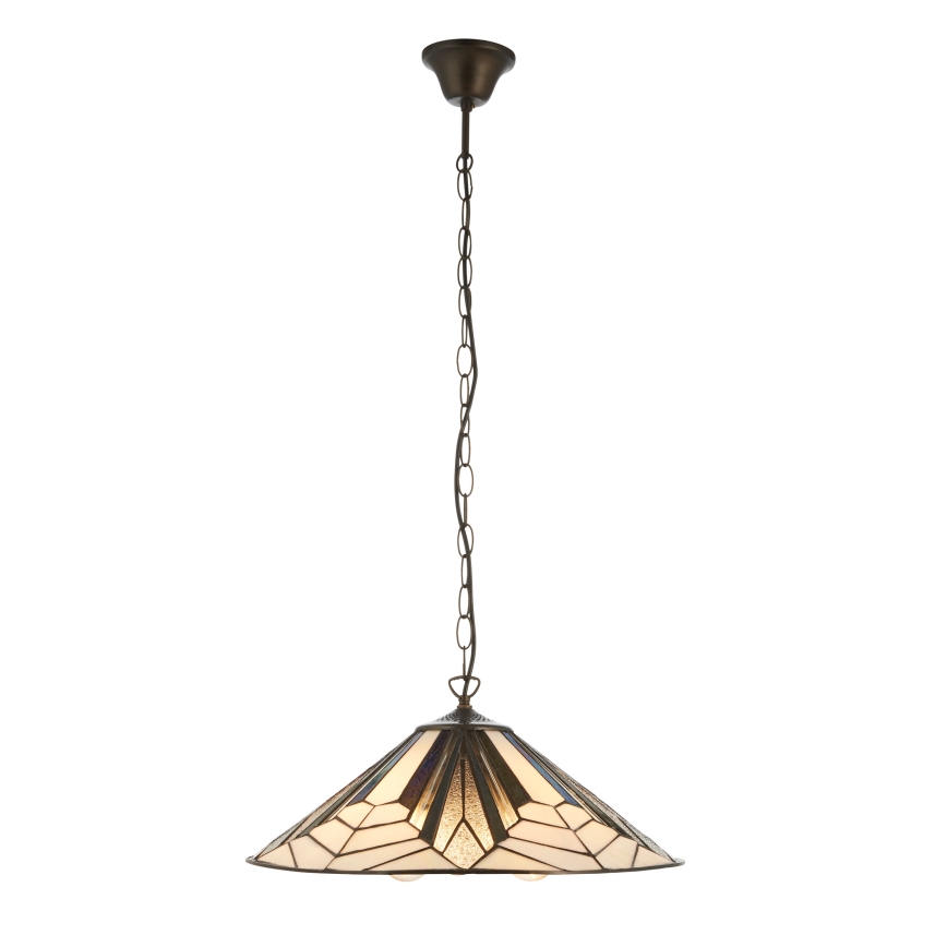 Endon 111922 - Lustre com corrente Tiffany ASTORIA 3xE27/10W/230V Ø 48 cm