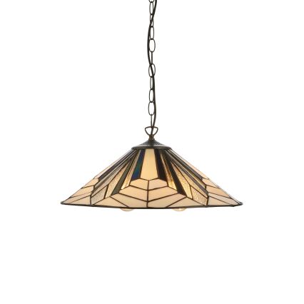 Endon 111922 - Lustre com corrente Tiffany ASTORIA 3xE27/10W/230V Ø 48 cm