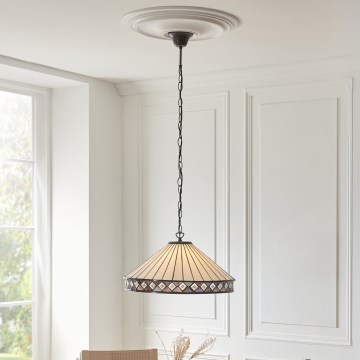 Endon 111961 - Lustre Tiffany FARGO com corrente 3xE27/10W/230V Ø 50 cm