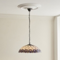 Endon 111985 - Lustre com corrente Tiffany HUTCHINSON 3x E27/10W/230V, Ø 50 cm