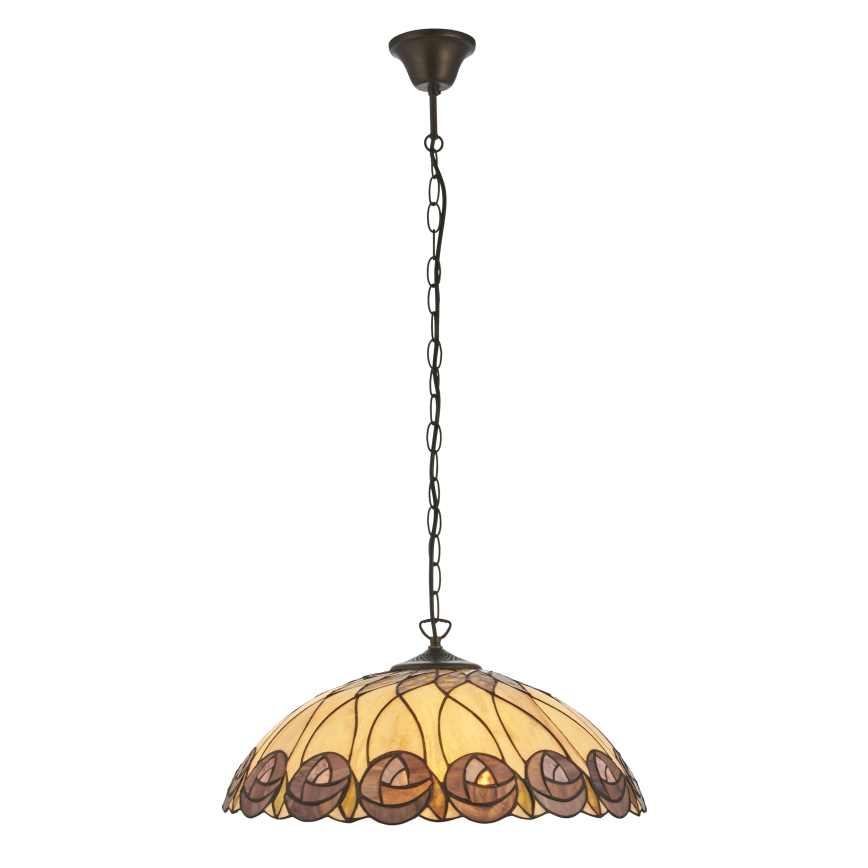 Endon 111985 - Lustre com corrente Tiffany HUTCHINSON 3x E27/10W/230V, Ø 50 cm