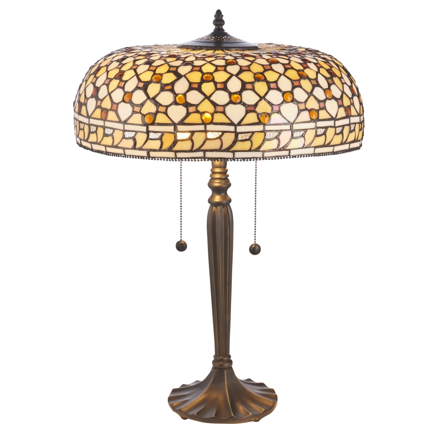 Endon 112178 - Candeeiro de mesa Tiffany MILLE FEUX 2xE14/40W/230V, diâmetro 45 cm