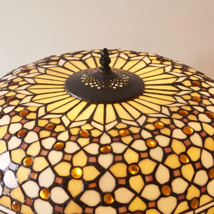 Endon 112178 - Candeeiro de mesa Tiffany MILLE FEUX 2xE14/40W/230V, diâmetro 45 cm