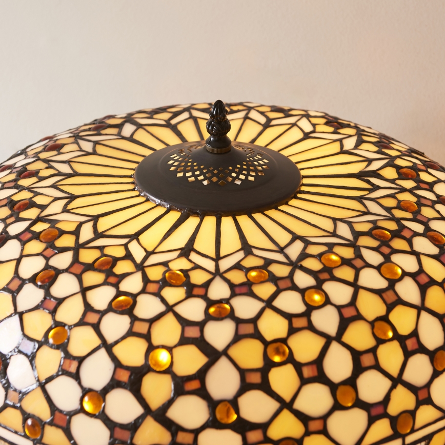 Endon 112178 - Candeeiro de mesa Tiffany MILLE FEUX 2xE14/40W/230V, diâmetro 45 cm
