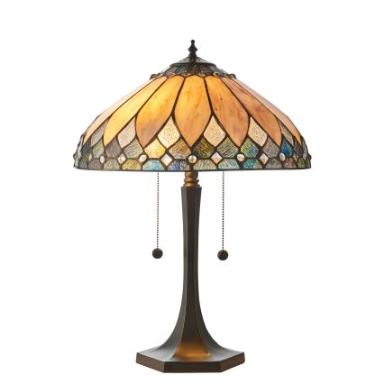 Endon 112183 - Candeeiro de mesa Tiffany BROOKLYN 2xE14/10W/230V diâmetro 40 cm