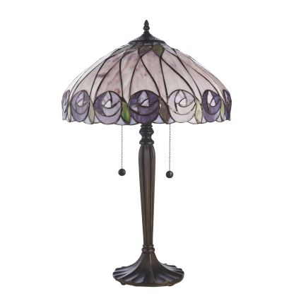 Endon 112184 - Candeeiro de mesa Tiffany HUTCHINSON 2x E27/10W/230V Ø 40 cm