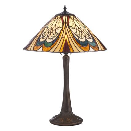 Endon 112185 - Candeeiro de mesa Tiffany HECTOR 1xE27/10W/230V Ø 40 cm