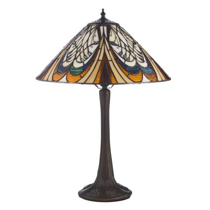 Endon 112185 - Candeeiro de mesa Tiffany HECTOR 1xE27/10W/230V Ø 40 cm