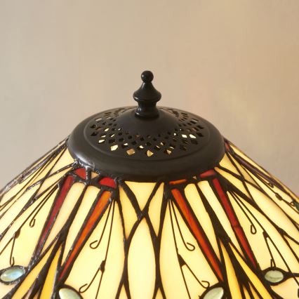 Endon 112185 - Candeeiro de mesa Tiffany HECTOR 1xE27/10W/230V Ø 40 cm