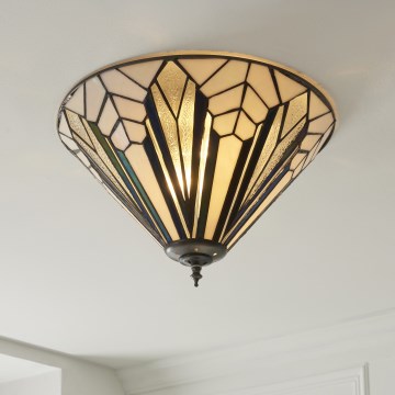 Endon 112191 - Candeeiro de tecto Tiffany ASTORIA 2xE27/60W/230V Ø 40 cm