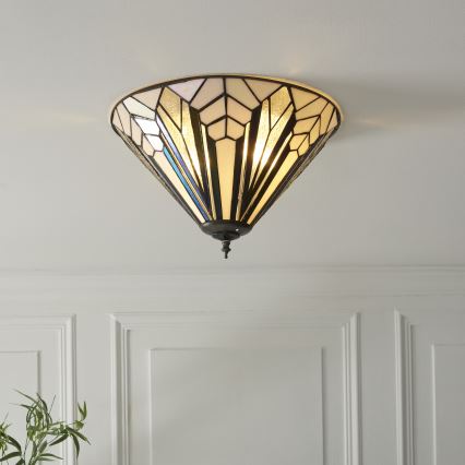 Endon 112191 - Candeeiro de tecto Tiffany ASTORIA 2xE27/60W/230V Ø 40 cm