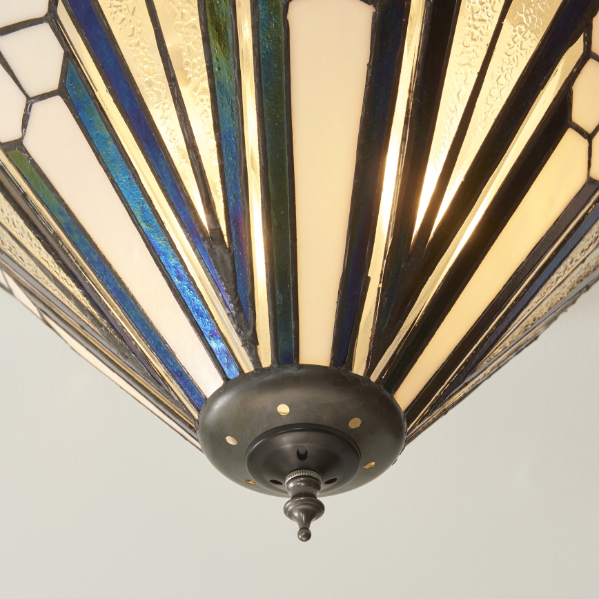 Endon 112191 - Candeeiro de tecto Tiffany ASTORIA 2xE27/60W/230V Ø 40 cm