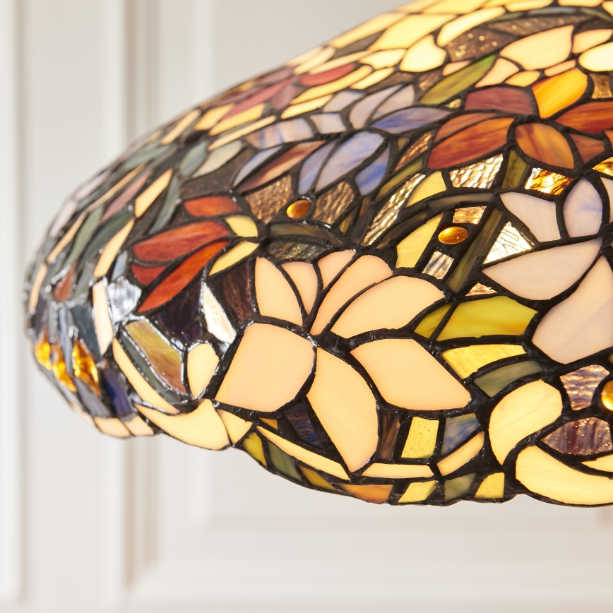 Endon 112193 - Lustre suspenso com corrente Tiffany SULLIVAN 3xE27/60W/230V Ø 57 cm