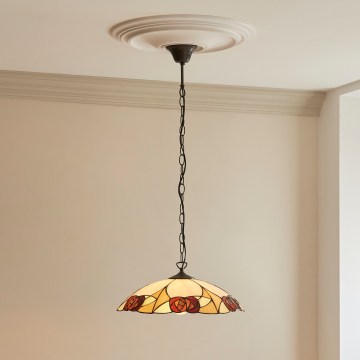 Endon 112197 - Lustre Tiffany INGRAM com corrente 1xE27/60W/230V Ø 45 cm