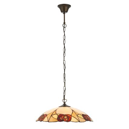 Endon 112197 - Lustre Tiffany INGRAM com corrente 1xE27/60W/230V Ø 45 cm