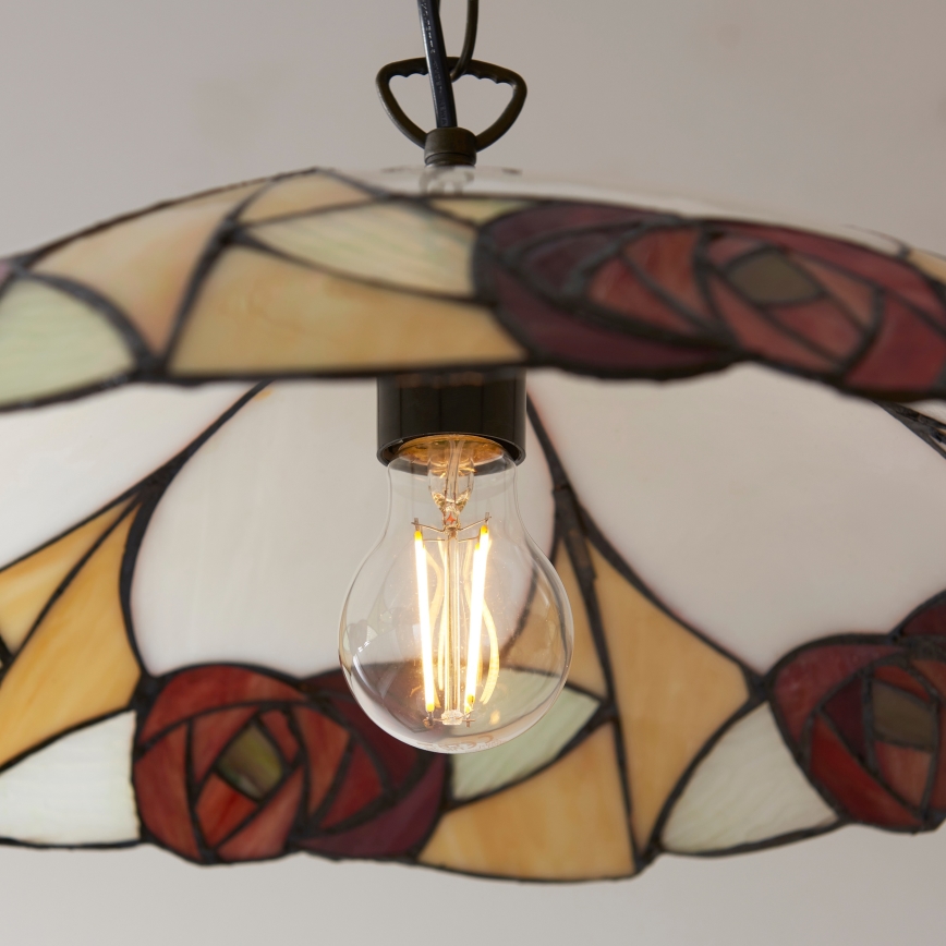 Endon 112197 - Lustre Tiffany INGRAM com corrente 1xE27/60W/230V Ø 45 cm