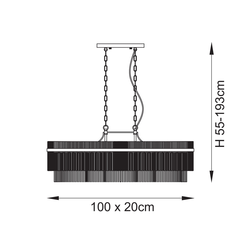 Endon 112573 - Candeeiro suspenso MARIETTA 4xE14/6W/230V latão/transparente