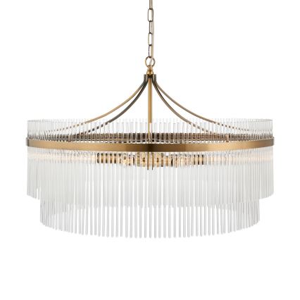 Endon 112574 - Lustre com corrente MARIETTA GRAND 7xE14/7W/230V latão/vidro transparente