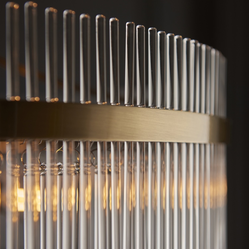 Endon 112574 - Lustre com corrente MARIETTA GRAND 7xE14/7W/230V latão/vidro transparente