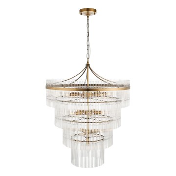 Endon 112576 - Candeeiro suspenso MARIETTA 16xE14/6W/230V latão/transparente