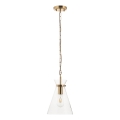 Endon 112859 - Lustre HARLOW com corrente 1xE27/10W/230V, latão