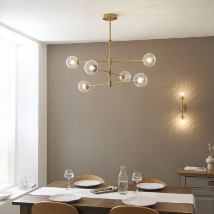 Endon 114039 - Lustre com haste 6xG9/3,2W/230V dourado