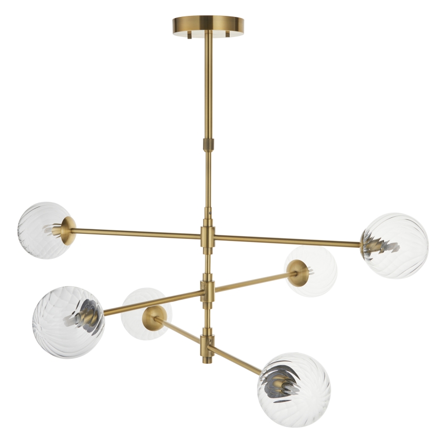 Endon 114039 - Lustre com haste 6xG9/3,2W/230V dourado