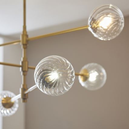 Endon 114039 - Lustre com haste 6xG9/3,2W/230V dourado