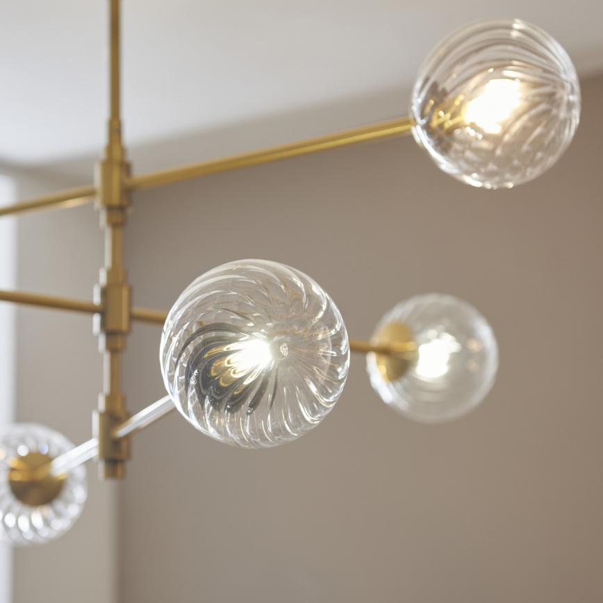 Endon 114039 - Lustre com haste 6xG9/3,2W/230V dourado