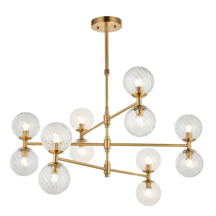 Endon 114041 - Lustre com haste 12xG9/3,2W/230V dourado
