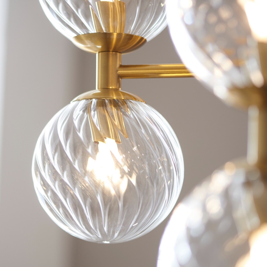 Endon 114041 - Lustre com haste 12xG9/3,2W/230V dourado