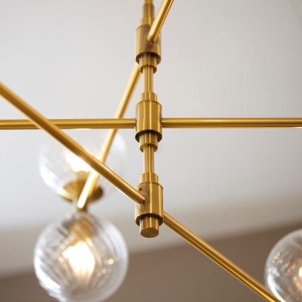 Endon 114041 - Lustre com haste 12xG9/3,2W/230V dourado
