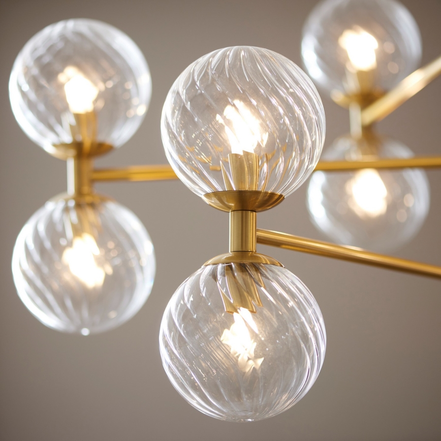Endon 114041 - Lustre com haste 12xG9/3,2W/230V dourado