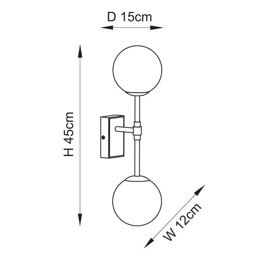 Endon 114042 - Aplique de parede 2xG9/3,2W/230V dourado