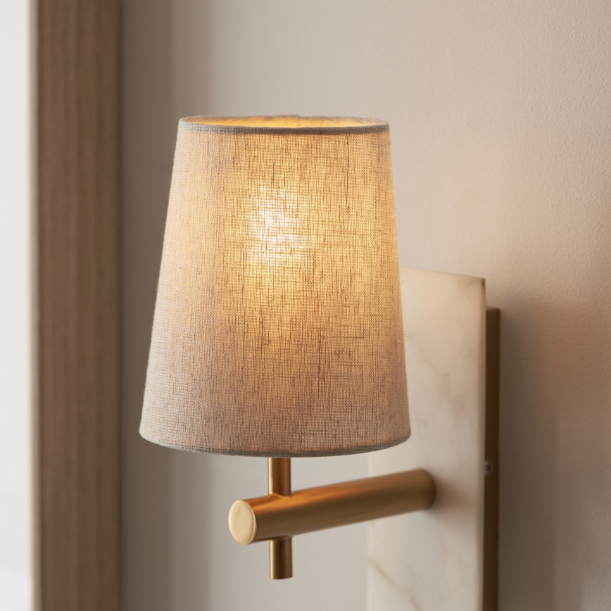 Endon 114200 - Aplique de parede 1xE14/7W/230V bege/dourado