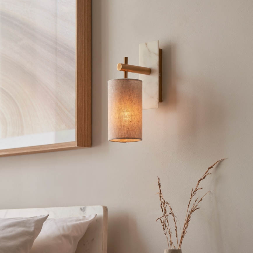 Endon 114201 - Aplique de parede 1xE14/7W/230V bege/dourado