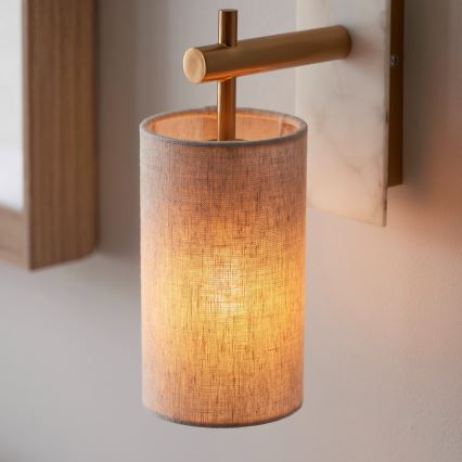 Endon 114201 - Aplique de parede 1xE14/7W/230V bege/dourado